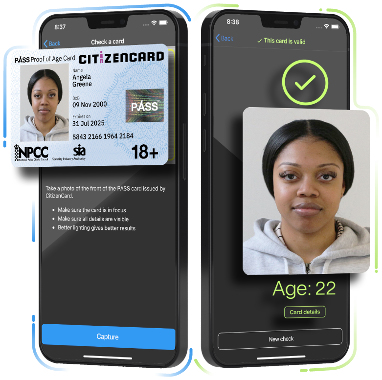 Validate our UK ID cards using PoA Card Verify mobile app