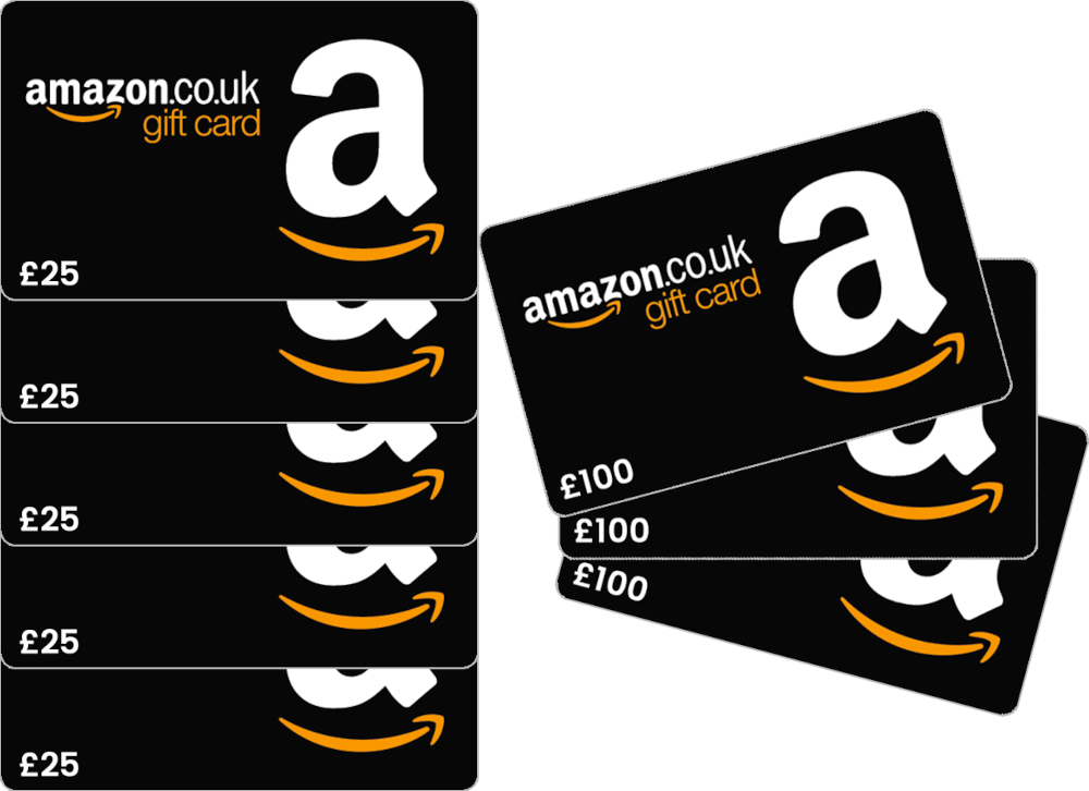 Amazon £100 and £25 vouchers