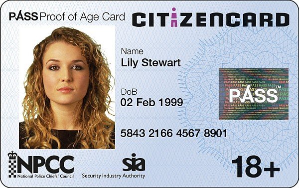 CitizenCard, a UK ID card, for applicants aged over 18