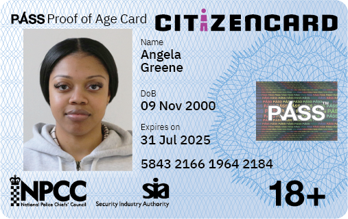 CitizenCard, a UK ID card, for applicants aged over 18